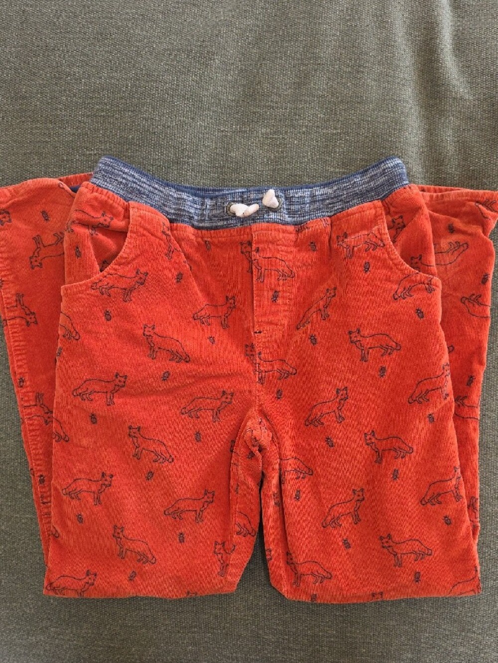 Orange Fox Print Pull-On Lined Pants - Picture 5 of 9